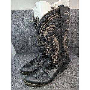 Ariat Men’s Black Heritage Pointed Toe Cowboy Boots Size 9.5 B Style 10010969